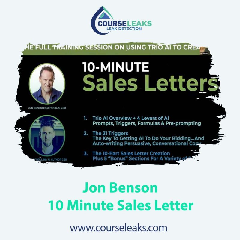 10 Minute Sales Letter