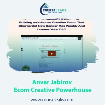 Ecom Creative Powerhouse – Anvar Jabirov